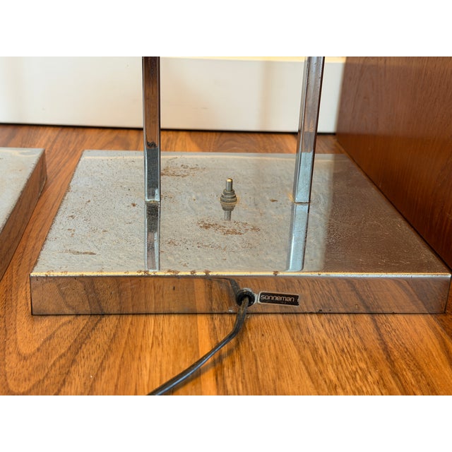1980s Robert Sonneman Tall Floor Lamp Pair For Sale - Image 10 of 12