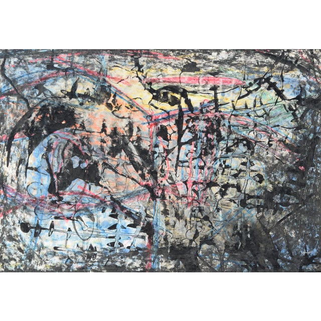 Hans Werner Kirchner, Somber Abstraction (Verso Portrait Study), 1960, Watercolor For Sale - Image 12 of 12