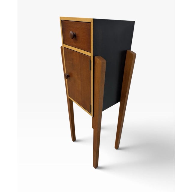 Art Deco Vintage Art Deco Style Ethan Allen Maple Wood Cabinet "Storkie" Storage Wine Bar For Sale - Image 3 of 7
