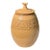 Vintage 10” Handcrafted Lidded Studio Pottery Vessel With Incised Motif For Sale