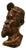 African Artist, Sculpture of a Man's Head, 1870, Wood with Gold Details For Sale
