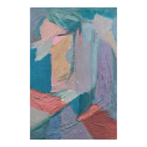 'Abstract, Coral and Blue' by Ray Fink, Art Institute of Chicago, Illinois Design Institute