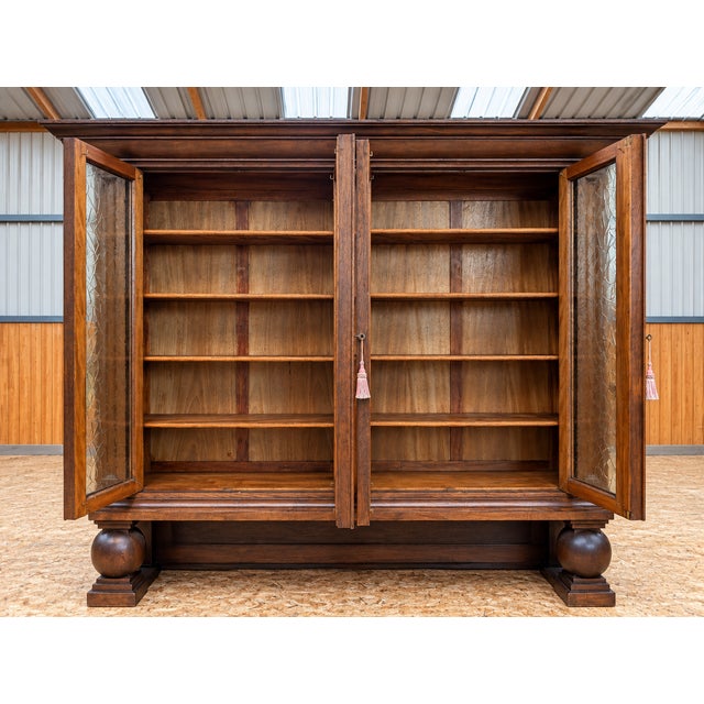 Interwar Historic Cabinet Bookcase in Oak For Sale - Image 17 of 18