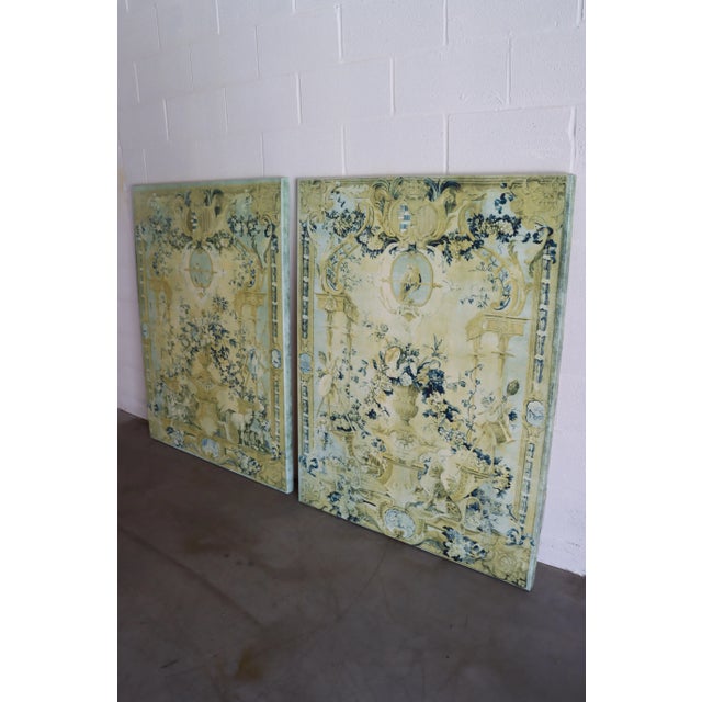 2010s French Renaissance Style Wall Canvas-Pair For Sale - Image 5 of 12