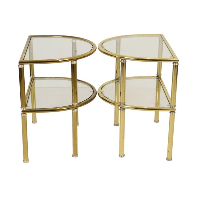 Hollywood Regency Side Tables in Chrome and Smoked Glass, 1970s, Set of 2 For Sale - Image 14 of 18