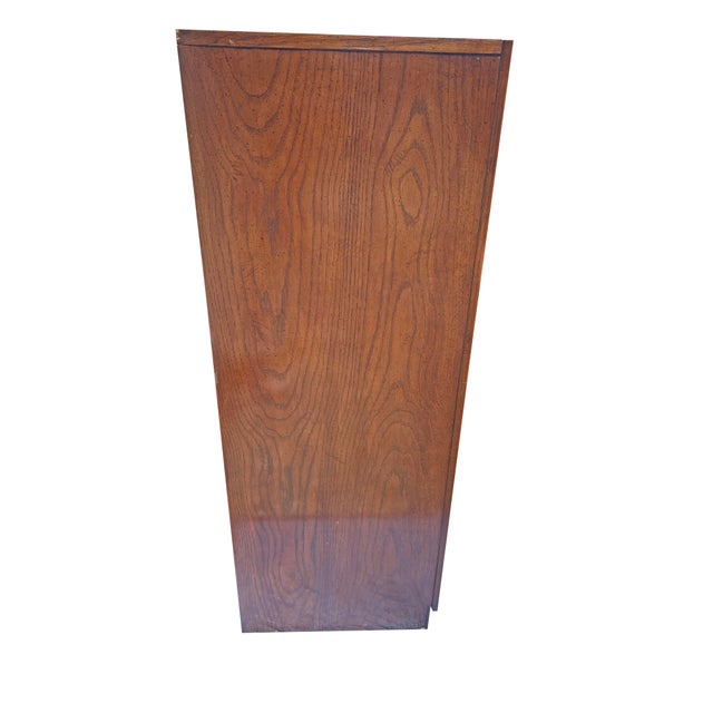 1970s Vintage Campaign Tall Dresser Highboy in Henredon Style For Sale - Image 5 of 6