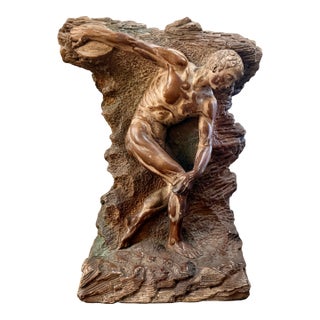 1960s Discobolus (Discus Thrower) Miniature by Bayshore Art Studio, 1964 For Sale