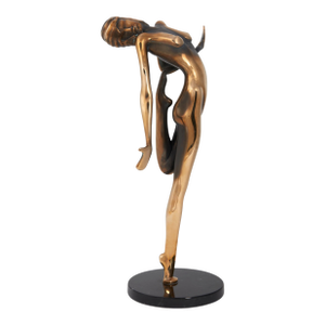 21” Signed Tom Bennett Bronze Female Nude Sculpture - Windsong
