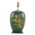 Vintage Green Glazed Gilt Hand-Painted Chinoiserie Ceramic Jar-Shaped Table Lamp For Sale