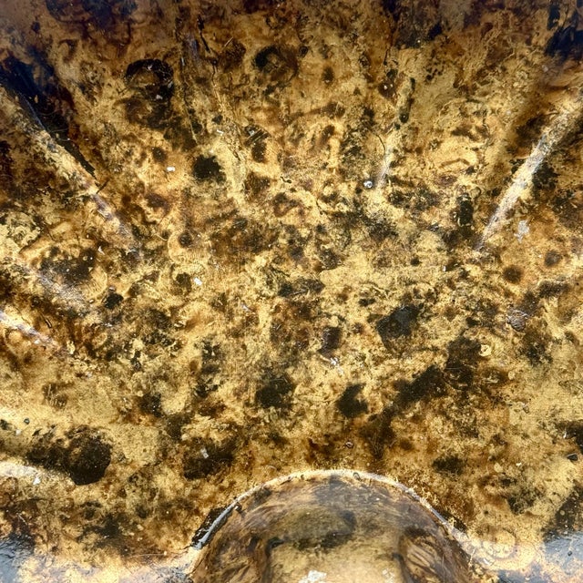 Mid 20th Century Hollywood Regency Faux Tortoiseshell & Gold Leaf Clamshell Bowls - A Pair Newly Painted For Sale - Image 11 of 12