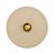 Contemporary Matthew Izzo Home Emma Round Ivory Faux Leather Container With Lid and Brass Ball Handle For Sale - Image 3 of 7