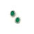 Metal Natural Emerald Diamond Earrings 14k Gold 1.9 TCW Certified For Sale - Image 7 of 8