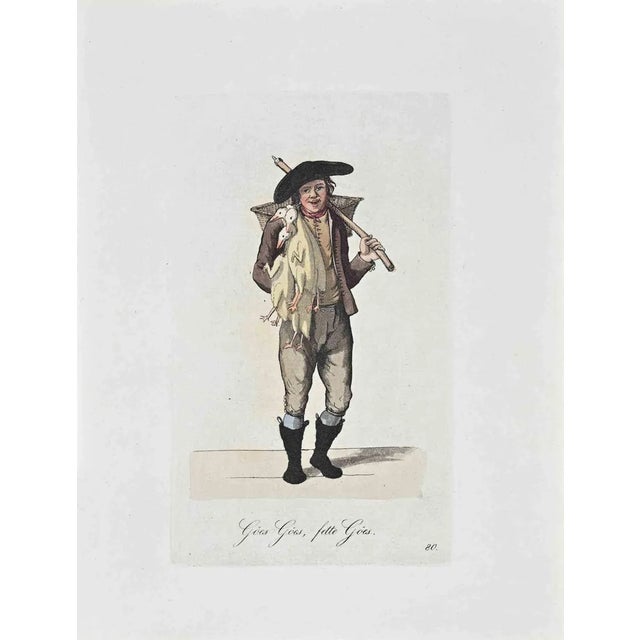 Christoph Suhr, Goes Goes, fette Goes, Etching, 1808 For Sale