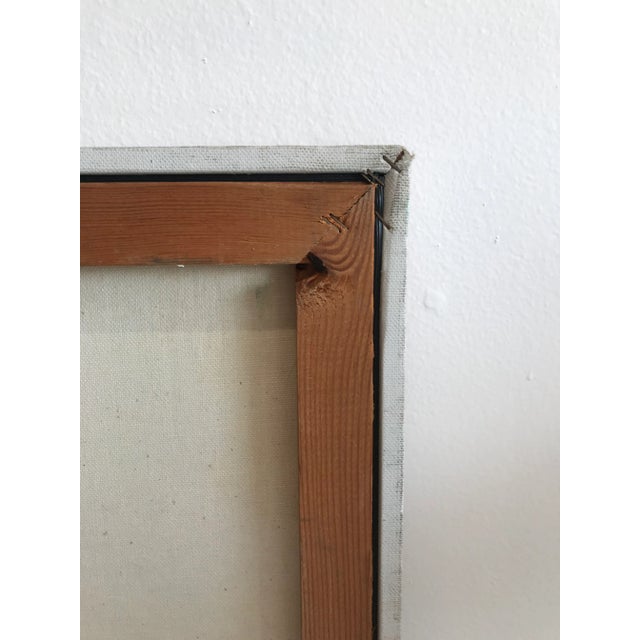 Royal Blue Late 20th Century Molly Brubaker Seated Woman Portrait Painting For Sale - Image 8 of 11