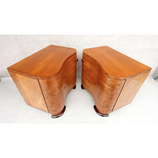 1950s Bedside Tables by Jindrich Halabala for Up Závody, 1950s, Set of 2 For Sale - Image 5 of 15