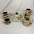 Rustic Vintage C. 1970s Handmade Stoneware Elephant Tea Set With Sugar Bowl, Brown and Cream Glaze - Set of 8 For Sale - Image 3 of 10