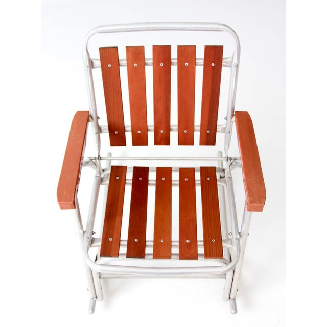 Mid-Century Modern Mid-Century Folding Rocking Chair For Sale - Image 3 of 12