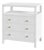 Nora 27 in. W Rectangular Wood 3 Drawer Tall Nightstand with Open Shelf on Top, Textured White For Sale