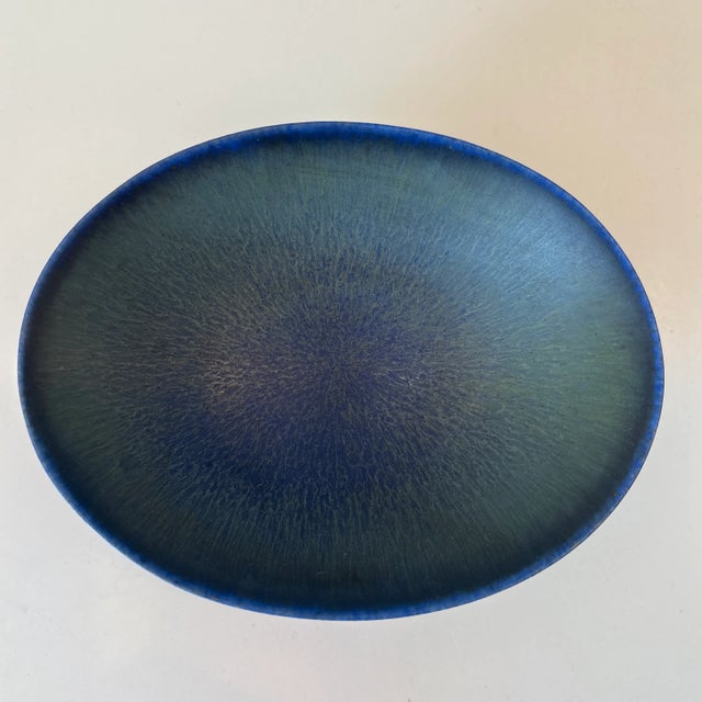Berndt Friberg 1950s Berndt Friberg Small Blue Decorative Bowl For Sale - Image 4 of 9