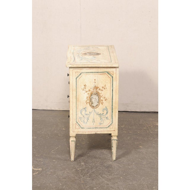 Mid 20th Century Italian Hand-Painted Serpentine Side Chest For Sale - Image 11 of 12