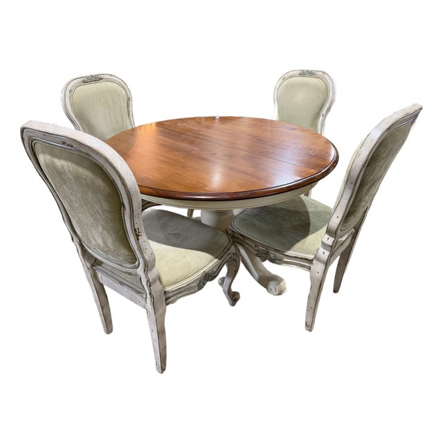 Ethan Allen French Provincial Dining Set - Four Chairs For Sale