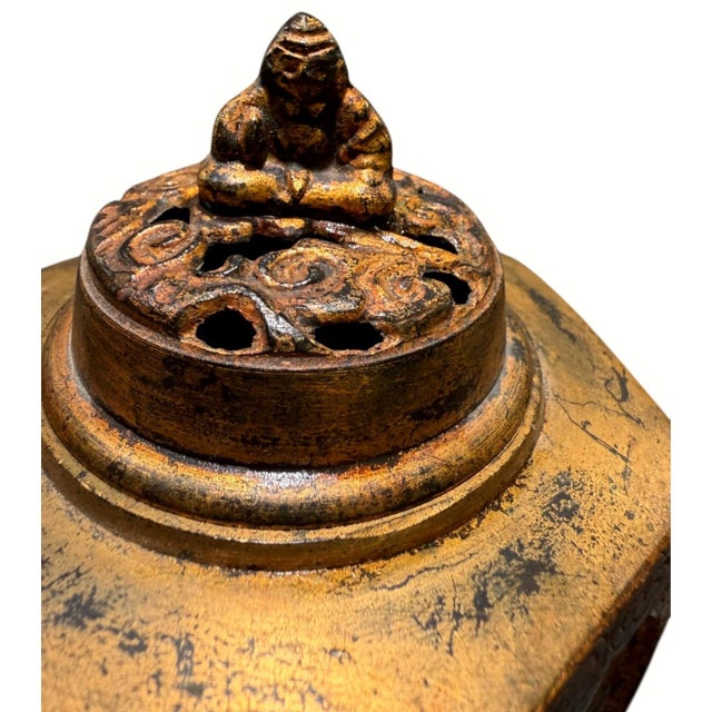 Vintage Japanese Takaoka bronze/copper koro incense burner by Seifu (清富), dating approximately to the mid-20th century /...