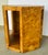 Original retail $1365, stylish Modern Poplar Burl Wood Indus Octagonal Side Table, showroom floor sample
