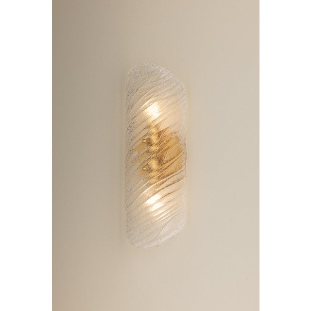 Glass Mitzi Shelley 5.75 in. 2 Light Wall Sconce in Vintage Gold Leaf Finish For Sale - Image 7 of 10