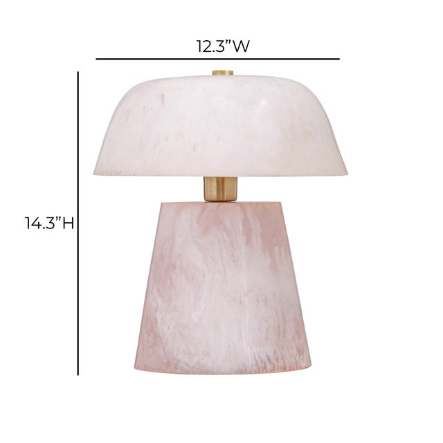 2020s Pouty Pink Resin Table Lamp For Sale - Image 5 of 6