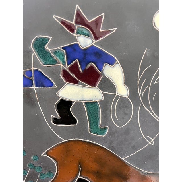 Ceramic Vintage Norwegian Art Pottery Wall Plate For Sale - Image 7 of 10