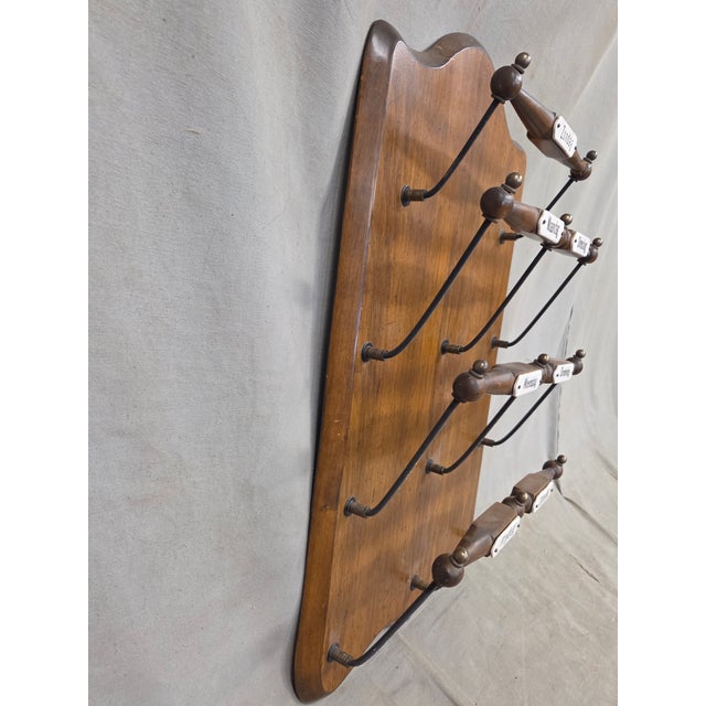 1920s Antique Dutch Wall Mounted Organizational Rack for Newspapers/Magazines For Sale - Image 5 of 10
