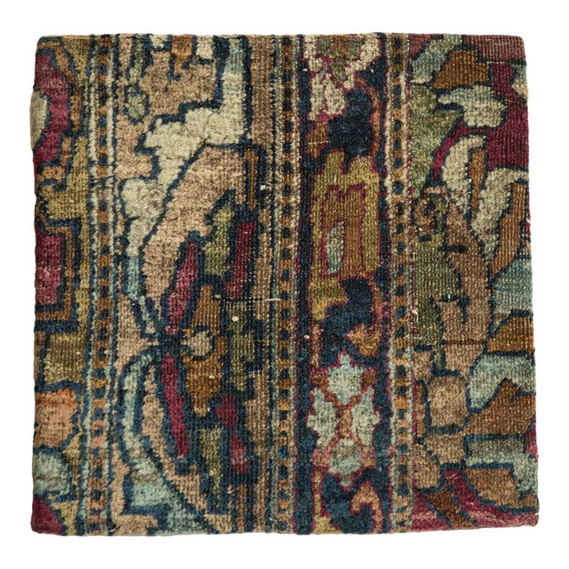 Decorative Cork Board Antique Kerman Rug Fragment Art For Sale