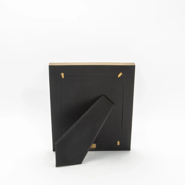 Black Picture Frame 8x10” in Black Shagreen With Brass Details by Kifu Paris For Sale - Image 8 of 12