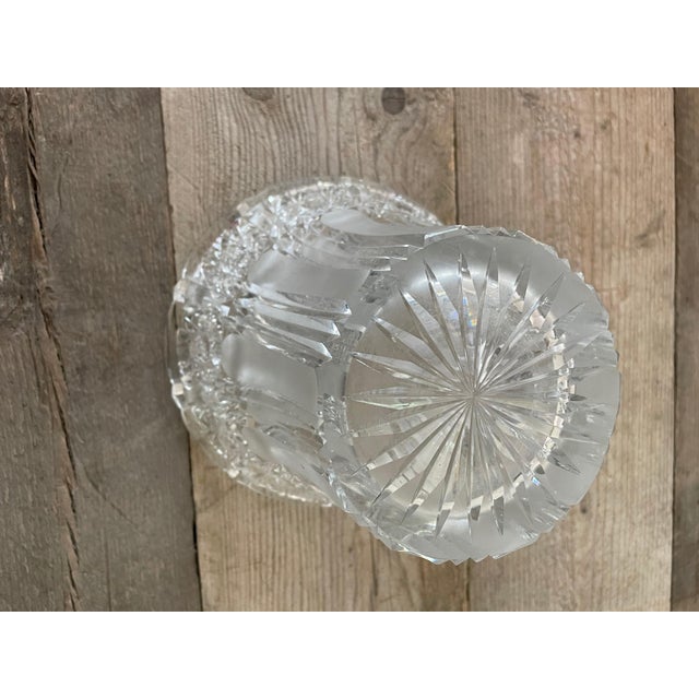 Cut Crystal Vase, 1950s For Sale - Image 9 of 10