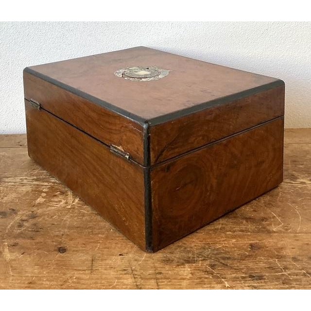 Vintage Abalone Inlay Burl Wood Box For Sale - Image 11 of 12