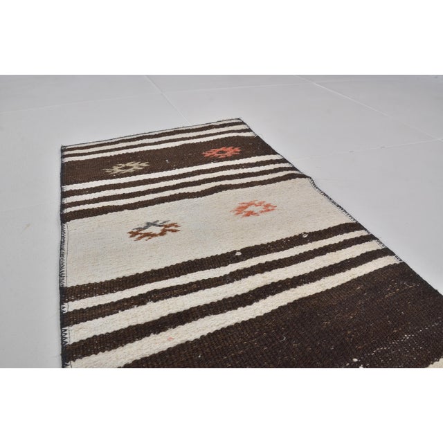 Textile Vintage Anatolian Mini Hemp Rug For Sale - Image 7 of 7