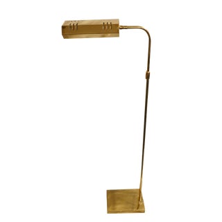 Mid-Century Brass Pharmacy Floor Lamp For Sale