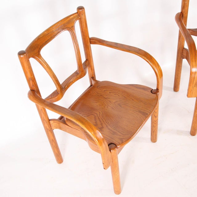 Wood Organic Armchairs, 1980s, Set of 2 For Sale - Image 7 of 18