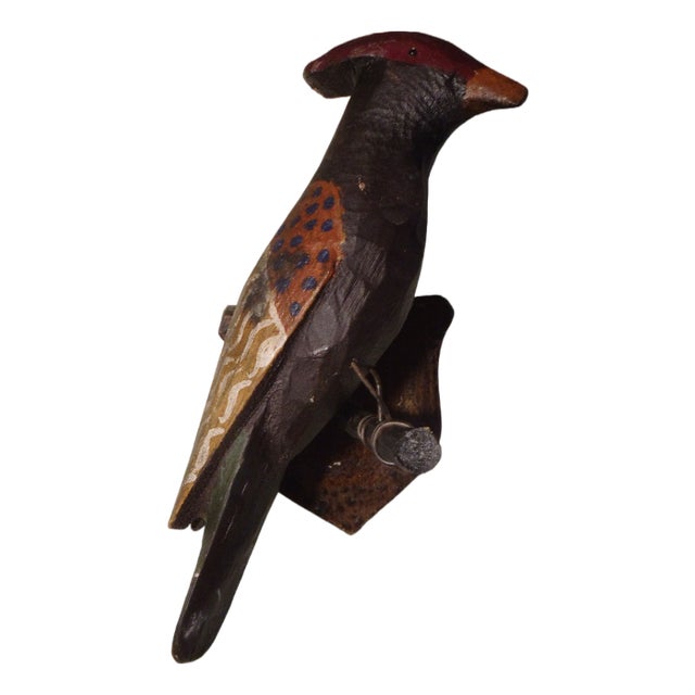 Antique Carved Wooden Bird, 1890s For Sale