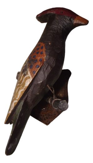 Antique Carved Wooden Bird, 1890s