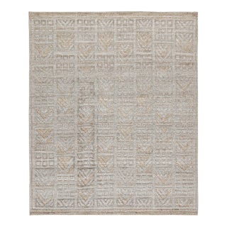 Rug & Kilim’s Scandinavian Rug Indoor/Outdoor Rug With Gray Geometric Pattern - 5'x8' For Sale