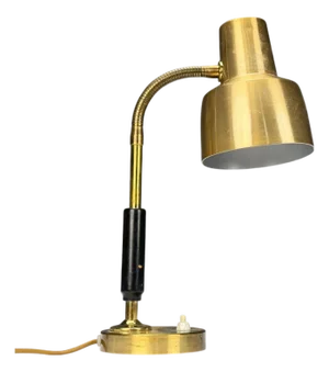 Armaturhantverk Tibro, Brass, Adjustable Desk Lamp, Sweden, 1960s
