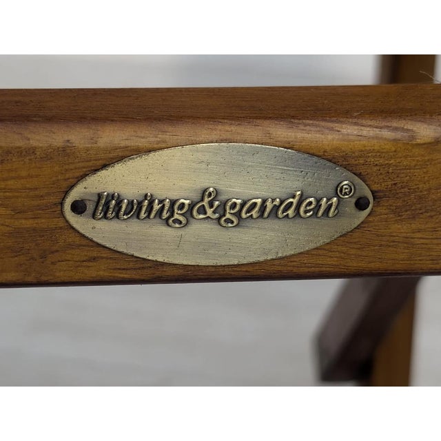 Vintage Wooden Directors Chair in Fabric For Sale - Image 10 of 12