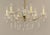 The chandelier requires 6 x e-14 candle bulbs. all types of light sources e-14 bulb socket can be used (led, energy-saving...