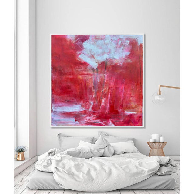 "Full Bloom" by Trixie Pitts Large Striking Abstract Oil Painting on Canvas For Sale - Image 13 of 13