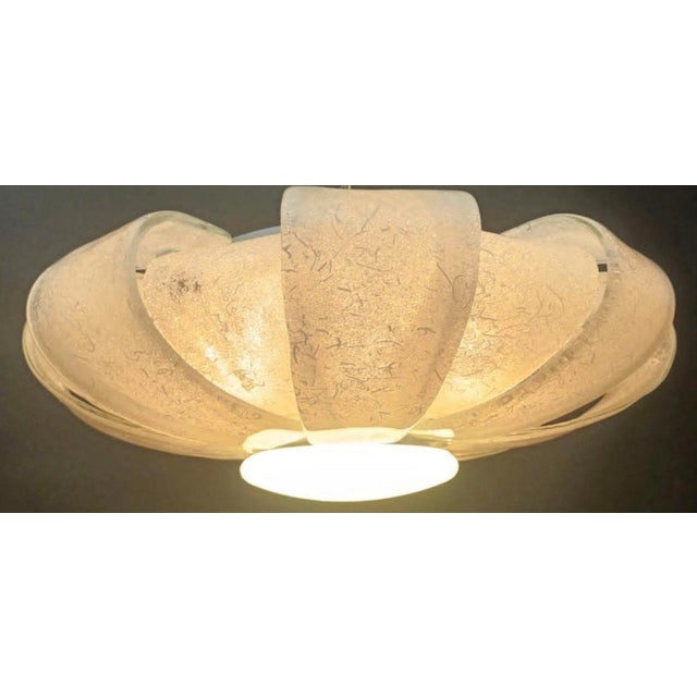 1960s Vintage Murano Graniglia Glass Flush Mount by Aureliano Toso, Italy, 1960's For Sale - Image 5 of 7