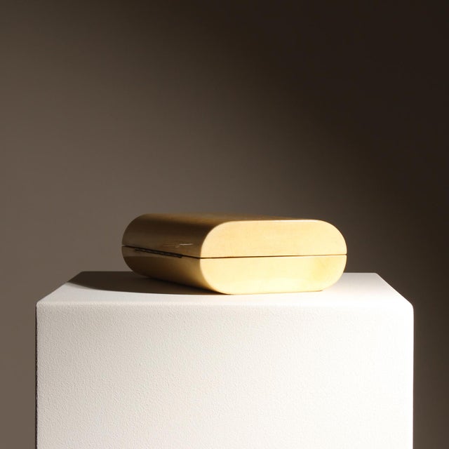 Lacquered Goatskin Parchment Box by Aldo Tura, Italy, 1970s For Sale - Image 6 of 14