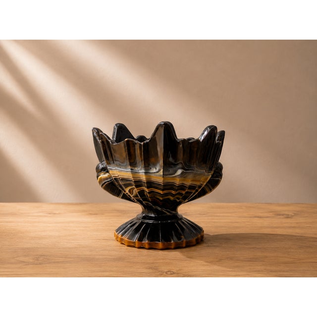 Prestigious thick pressed glass centerpiece an authentic masterpiece from the manufacturer STS Abel Zagreb United...