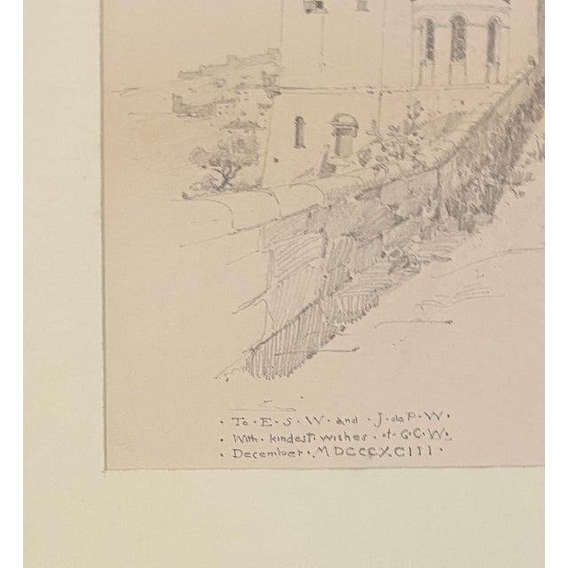 Traditional 1893 European Architectural Drawing For Sale - Image 3 of 5