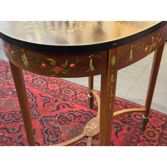 Neoclassical Antique Adam’s Style Oval Side Table For Sale - Image 3 of 6